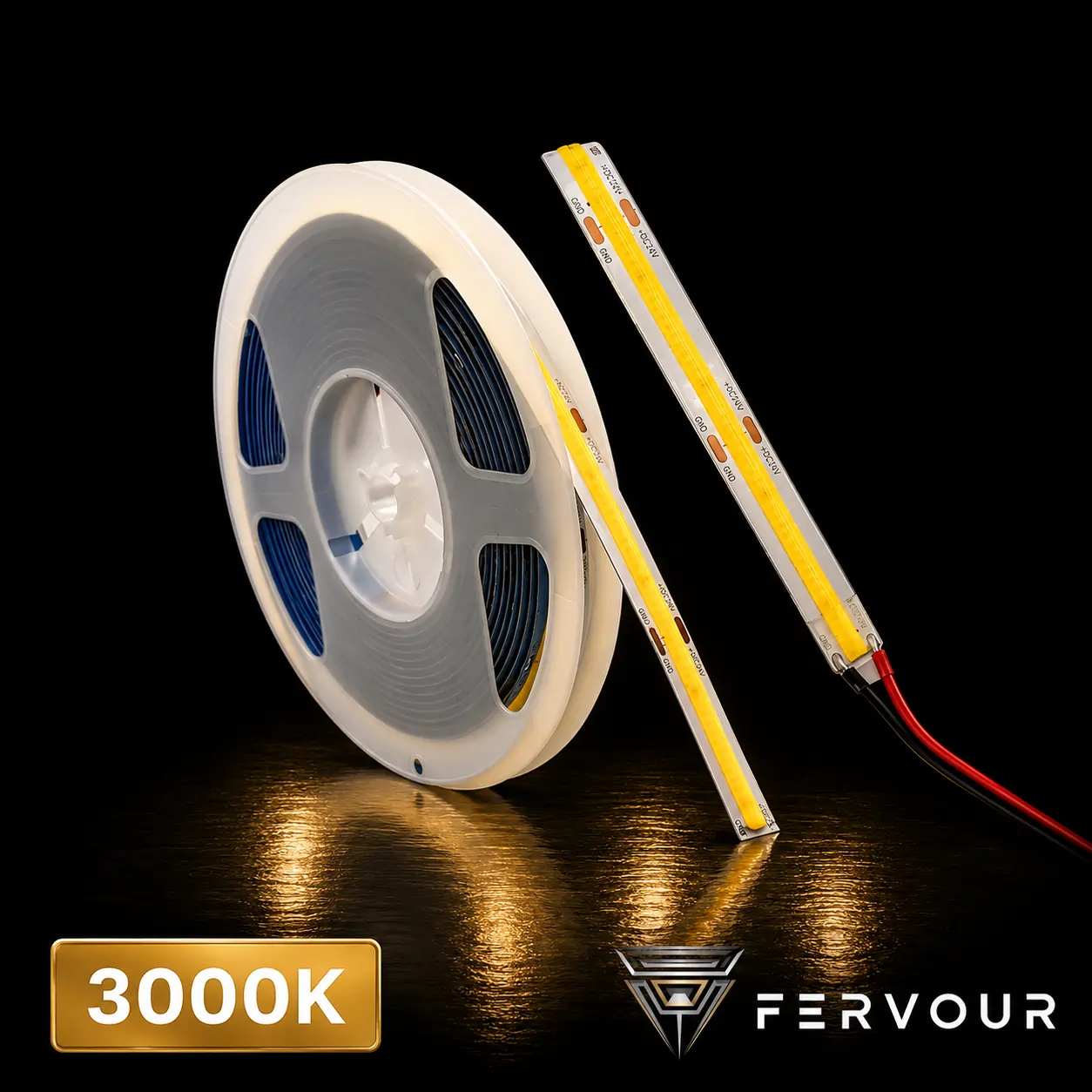 COB-24V-8mm-480LED-5m/roll - 3000K