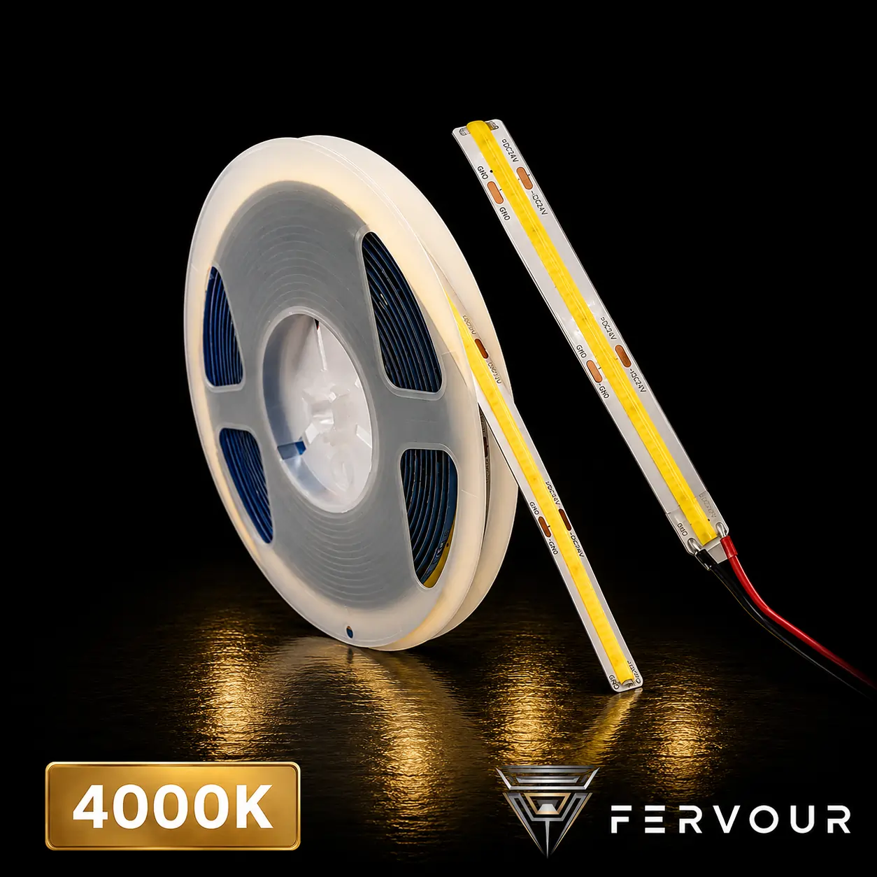 COB-24V-8mm-480LED-5m/roll - 4000K