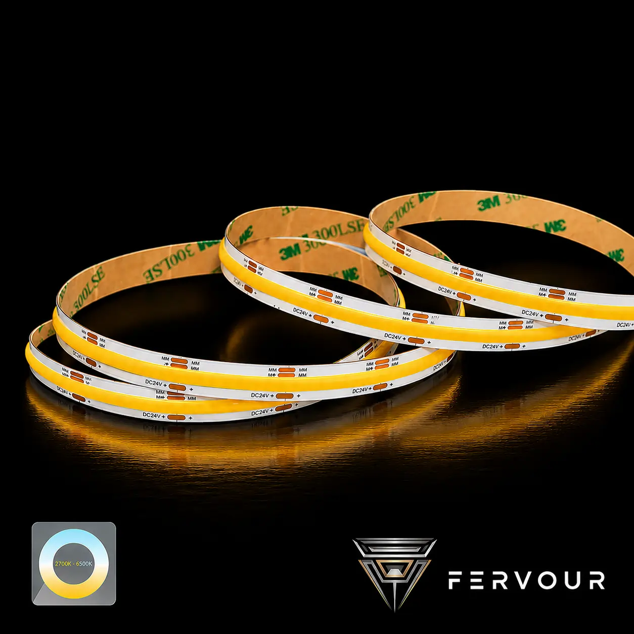 COB-24V-10mm-608LED-5m/roll - CCT