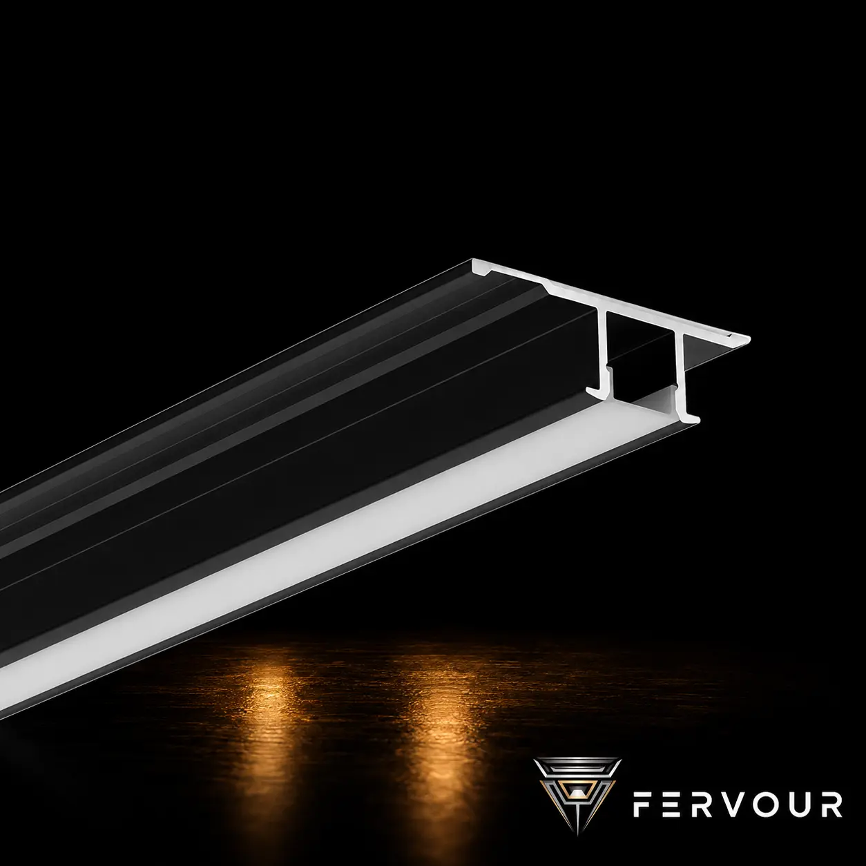 Recessed Flush Profile - Black